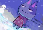  bob_(animal_crossing) doma feline flower invalid_tag japanese_text male mammal nintendo scarf snow snowman text tom_(animal_crossing) video_games winter 