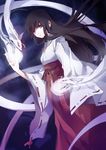  bad_id bad_pixiv_id black_hair demon inuyasha japanese_clothes kikyou_(inuyasha) koshaku long_hair miko purple_eyes solo spirit wide_sleeves 