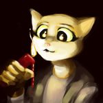  feline female fire katia_managan khajiit mammal melting mesmerized prequel solo the_elder_scrolls unknown_artist video_games 