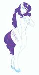  anthro anthrofied aries84 blue_eyes breasts cutie_mark equine female friendship_is_magic hair horn looking_at_viewer mammal my_little_pony plain_background purple_hair rarity_(mlp) solo unicorn white_background 