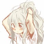  blush long_hair original retsujou_(yudepii) simple_background solo upper_body white_background yudepii 