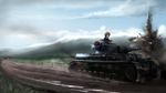  akiyama_yukari battle caterpillar_tracks cloud girls_und_panzer ground_vehicle highres military military_uniform military_vehicle motor_vehicle mountain multiple_girls nishizumi_miho ooarai_military_uniform panzerkampfwagen_iv short_hair sky tank tsubasa_(abchipika) uniform 