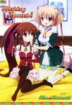  christmas cleavage imoto_yuki kamikita_komari little_busters! natsume_rin pantyhose thighhighs 