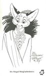  anthro black_and_white cacomistle chester_ringtail_magreer clothed clothing front looking_at_viewer male mammal monochrome plain_background portrait pose solo terrie_smith white_background 