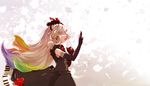 bad_id bad_pixiv_id elbow_gloves gloves gradient_hair highres ichinose777 jewelry long_hair mayu_(vocaloid) multicolored_hair music ring singing solo vocaloid 