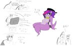  anthro anthrofied beauty_mark blue_eyes canine collar dog english_text female hair hat littlest_pet_shop mammal text upsadaisy wide_hips zoe_trent 