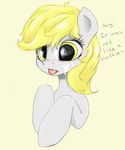  blonde_hair cum cum_on_face derpy_hooves_(mlp) english_text equine female friendship_is_magic fur grey_fur hair horse justpony mammal my_little_pony plain_background pony solo text tongue tongue_out white_background 