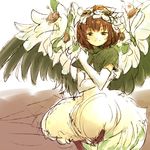  brown_hair copyright_request elbow_gloves gloves short_hair smile solo wings yudepii 