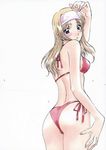  ass back bikini blonde_hair blue_eyes endou_akira hairband jpeg_artifacts non-web_source polorinken sentimental_graffiti solo swimsuit 