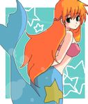  alternate_costume alternate_hair_length alternate_hairstyle arm_behind_back bangs bare_arms bare_shoulders border breasts hair_down kasumi_(pokemon) large_breasts long_hair lowres mermaid mermaid_kasumi_(pokemon) mokorei monster_girl monsterification non-web_source oekaki orange_hair outside_border pokemon pokemon_(anime) pokemon_(classic_anime) solo very_long_hair white_border 