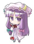  :&lt; akaneya bad_id bad_pixiv_id book bow chibi hat lowres patchouli_knowledge pink_bow purple_eyes purple_hair ribbon solo touhou 
