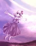  bad_id bad_pixiv_id fang flying neme outstretched_arms ribbon rumia short_hair solo spread_arms touhou 