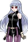  artist_request detached_sleeves gloves kula_diamond long_hair lowres red_eyes solo the_king_of_fighters 