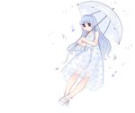  artist_request dress ice kula_diamond long_hair red_eyes sandals smile solo the_king_of_fighters umbrella 