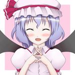  bad_id bad_pixiv_id bat_wings blue_hair blush fang fuuen_(akagaminanoka) remilia_scarlet solo touhou wings 