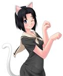  animal_ears cat_ears fang maria-sama_ga_miteru nijou_noriko one_eye_closed paw_pose solo toshifumi 