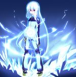  artist_request blue_hair ice kula_diamond long_hair red_eyes solo the_king_of_fighters 