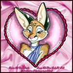  cacomistle card chester_ringtail_magreer holidays lady_rumplestiltskin male mammal red_eyes terrie_smith valentine&#039;s_day valentine's_day 