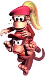  diddy_kong dixie_kong donkey_kong_country_2 nintendo official_art rareware 