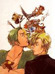  2boys animalization bird blonde_hair brook cat franky giraffe green_hair hat lizard male male_focus monkey monkey_d_luffy multiple_boys nami nami_(one_piece) nico_robin one_piece pentabu_zou pixiv_thumbnail ram resized rhino rhinoceros roronoa_zoro sanji skeleton tiger tony_tony_chopper usopp 