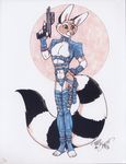  cacomistle chester_ringtail_magreer gun male ranged_weapon space_outfit terrie_smith weapon 