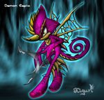  chameleon espio_the_chameleon hedgehog male mammal sega solo sonic_(series) sonic_the_hedgehog unknown_artist yellow_eyes 