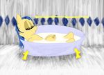  bathing bathroom bathtub big_breasts blue_hair breasts equine eyes_closed female feral freckles friendship_is_magic fur gitgud hair horse lying mammal milk milky_way_(character) my_little_pony nipples nude on_back pony pose relaxing sitting solo teats two_tone_hair water wet 