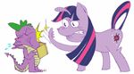 absurd_res dragon drawing equine esprites female feral fight friendship_is_magic hair hi_res horn horse male mammal my_little_pony my_little_pony_ plain_background pony scalie spike_(mlp) twilight_sparkle_(mlp) unicorn what white_background 