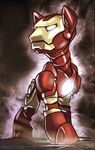  armor atryl equine female friendship_is_magic glowing gold horse iron_man male mammal marvel my_little_pony ponification pony solo suit 