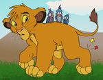  avian bird blue_eyes cub disney feline feral lion male mammal the_lion_king tojo young 