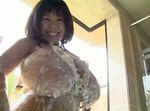  1girl asian breasts brown_hair fuko huge_breasts photo plump solo 