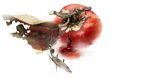  food fruit insect leaf no_humans praying_mantis siirakannu simple_background touhou twig 