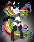  blue_eyes colour_splash corset cutie_mark equine female friendship_is_magic garter_belt hair horn horse legwear lingerie little mammal multi-colored_hair my my_little_pony original_character panties pony rainbow_hair solo stockings tt-n underwear unicorn 