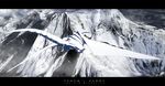  anime_coloring dragon flying letterboxed mountain nagae_iku riding scenery shawl siirakannu snow solo touhou 