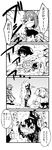  4koma akemi_homura blush comic greyscale highres kaname_madoka long_hair magical_girl mahou_shoujo_madoka_magica miki_sayaka monochrome multiple_girls nanaroku_(fortress76) open_mouth translated 