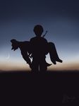  canine dusk male mammal silhouette soldier uniform 