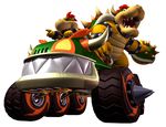  2boys bowser bowser_jr bowser_jr. father_and_son highres koopa male male_focus mario_(series) mario_kart multiple_boys nintendo pointing simple_background spike super_mario_bros. teeth wheel white_background 