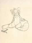  chibi cub female flat_chested mammal nude red_panda samkin sketch young 