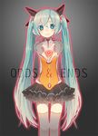  aqua_eyes aqua_hair copyright_name fingerless_gloves gloves hatsune_miku head_tilt heart heart_hands io_(sinking=carousel) long_hair odds_&amp;_ends_(vocaloid) project_diva_(series) project_diva_f smile solo thighhighs twintails very_long_hair vocaloid 