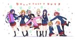  !? 6+girls :o anger_vein arm_hug ayase_eli bad_id bad_pixiv_id black_hair black_legwear blazer blonde_hair blue_hair blush bow cardigan double_arm_hug everyone gift girl_sandwich grey_hair grin hair_bow hamayumiba_sou heart hoshizora_rin jacket kneehighs koizumi_hanayo kousaka_honoka loafers love_live! love_live!_school_idol_project minami_kotori mouth_hold multiple_girls nishikino_maki open_mouth otonokizaka_school_uniform pantyhose pleated_skirt red_hair ribbon sandwiched school_uniform shoes short_hair skirt smile sonoda_umi spoken_anger_vein spoken_blush spoken_heart sweater toujou_nozomi twintails yazawa_nico 