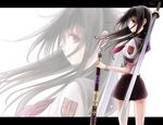  black_hair kentaurosu long_hair original seifuku sword weapon zoom_layer 