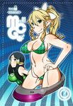  :q alternate_color_school_swimsuit amusphere aqua_eyes armpits bad_id bad_pixiv_id bangs belu_(zazaroro) bikini black_hair blonde_hair blue_background blush body_blush braid breasts cameltoe circlet cleavage cover cover_page covered_nipples cowboy_shot doujin_cover doujinshi frame french_braid from_side glowing gradient gradient_background green_bikini green_eyes green_swimsuit groin hair_between_eyes hair_tubes head_mounted_display high_ponytail impossible_clothes impossible_swimsuit large_breasts leafa long_hair looking_at_viewer multiple_girls name_tag naughty_face navel one-piece_swimsuit outline plaid plaid_bikini pointy_ears ponytail print_swimsuit sakuya_(sao) school_swimsuit side_braid sideboob sidelocks skin_tight standing string_bikini striped striped_background swimsuit sword_art_online toned tongue tongue_out twin_braids untied untied_bikini wide_hips 