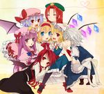  :o alice_margatroid apron bat_wings black_legwear blonde_hair blue_eyes blush bow braid capelet closed_eyes crescent dress flandre_scarlet hair_bow hairband hat hat_bow head_wings heart high_heels hong_meiling izayoi_sakuya koakuma lavender_hair long_hair looking_at_viewer maid_headdress multiple_girls one_eye_closed open_mouth pantyhose patchouli_knowledge pointy_ears purple_eyes purple_hair red_eyes red_hair remilia_scarlet shoes short_hair silver_hair smile star touhou tsuno_no_hito twin_braids waist_apron white_legwear wings wrist_cuffs yuri 