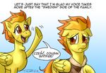  dialog dialogue english_text equine female feral friendship_is_magic hair horse male mammal my_little_pony pegasus pluckyninja pony spitfire_(mlp) text timber_(artist) two_tone_hair wings wonderbolts_(mlp) 