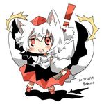  animal_ears artist_name bad_id bad_twitter_id blush dated fang hat inubashiri_momiji lowres open_mouth rebecca_(keinelove) red_eyes short_hair signature silver_hair solo tail tokin_hat touhou weapon wolf_ears wolf_tail 