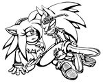  amy_rose breasts clothing eye_contact female grin hedgehog male mammal scourge_the_hedgehog sega sharp_teeth shirt sonic_(series) straight teeth torn_clothing torn_shirt under_boob 