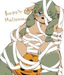  blue_eyes chubby english_text green_hair hair halloween holidays konbu looking_at_viewer male pumpkin solo text unknown_species 