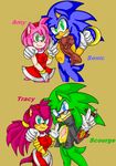  amy_rose evil_grin female hedgehog male mammal ring scourge_the_hedgehog sega smile sonic_(series) sonic_the_hedgehog tracy tracy_rose 