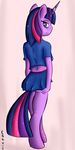 clothed clothing conrie conriensfw equine female friendship_is_magic horn horse looking_at_viewer looking_back mammal my_little_pony plain_background pony pussy shirt skirt solo standing twilight_sparkle_(mlp) unicorn white_background 