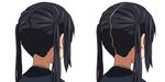  bad_id bad_pixiv_id black_hair close-up comparison from_behind highres k-on! nakano_azusa sidelocks simple_background twintails watanore white_background 